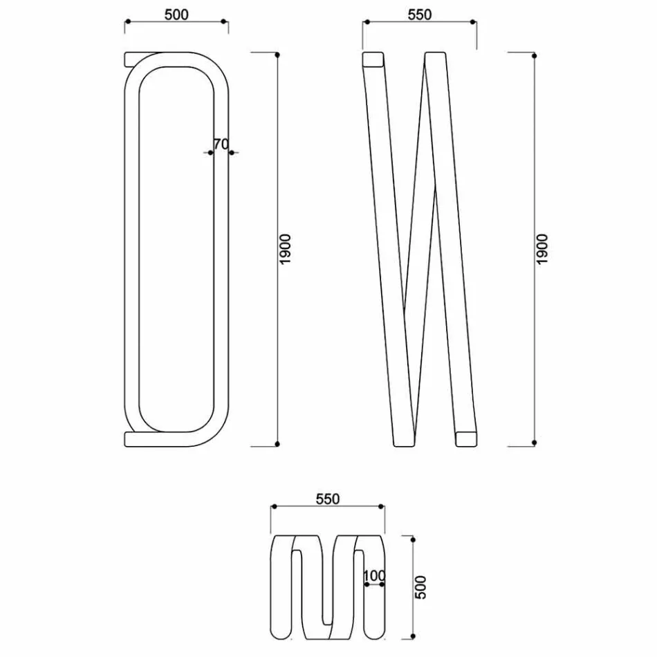 Lampa podłogowa o nowoczesnym wzornictwie wykonana we Włoszech, Sirolo Viadurini