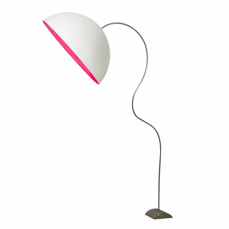 Nowoczesna lampa podłogowa H210cm In-es.artdesign w kolorze nebulitu Half Moon Viadurini