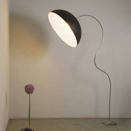 Nowoczesna lampa podłogowa H210cm In-es.artdesign w kolorze nebulitu Half Moon Viadurini