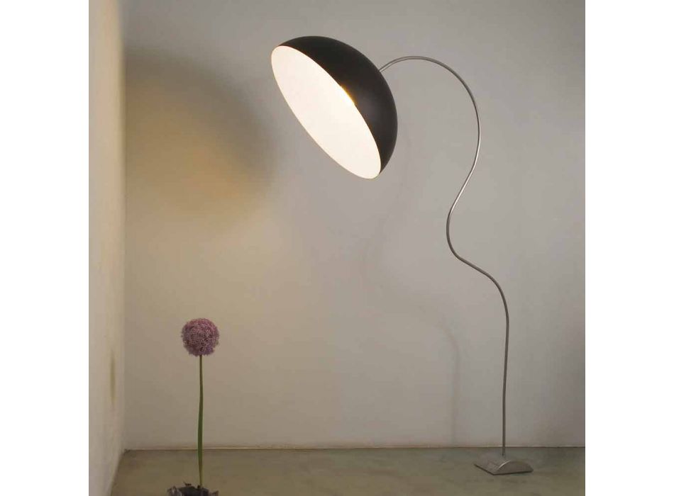 Nowoczesna lampa podłogowa H210cm In-es.artdesign w kolorze nebulitu Half Moon Viadurini