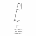 Metalowa lampa podłogowa z nowoczesnym białym bawełnianym abażurem Made in Italy - Barton Viadurini