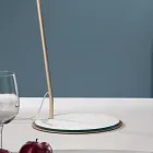 Metalowa lampa podłogowa z kloszem z pcv pokryta tkaniną - Adriana Viadurini