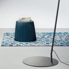 Metalowa lampa podłogowa z kloszem z pcv pokryta tkaniną - Adriana Viadurini