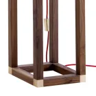 Lampa podlogowa z onyksu i drewna desifn Grilli York made in Italy Viadurini