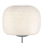 Szklana lampa podłogowa z dwoma wykończeniami i metalową ramą Made in Italy - Brera Viadurini