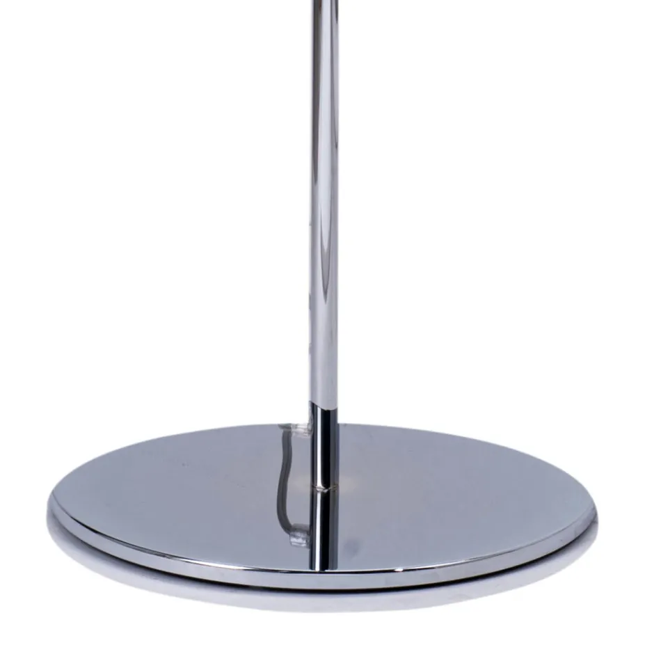 Szklana lampa podłogowa z dwoma wykończeniami i metalową ramą Made in Italy - Brera Viadurini