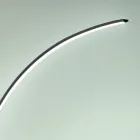 Nowoczesna ściemnialna lampa podłogowa LED w kolorze czarnym, złotym lub białym metalu - Gondola Viadurini