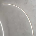 Nowoczesna ściemnialna lampa podłogowa LED w kolorze czarnym, złotym lub białym metalu - Gondola Viadurini