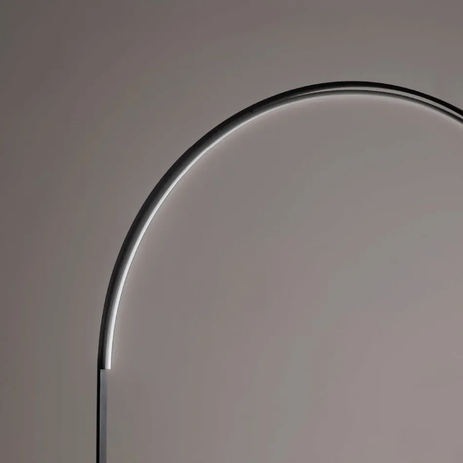 Nowoczesna lampa podłogowa ze ściemnianym światłem LED z malowanego metalu - Picea Viadurini