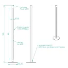Nowoczesna metalowa lampa podłogowa z podwójnym oświetleniem Made in Italy - rzymska Viadurini