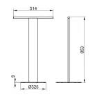 Stojący wieszak na ręczniki do umywalki z białego lub czarnego aluminium - Alcade Viadurini