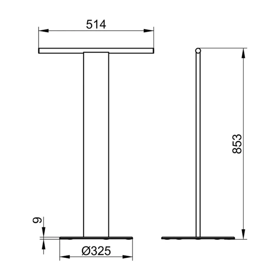 Stojący wieszak na ręczniki do umywalki z białego lub czarnego aluminium - Alcade Viadurini
