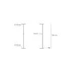 Lampa podłogowa z metalu z różnymi wykończeniami, wyprodukowana we Włoszech - Lumi Viadurini