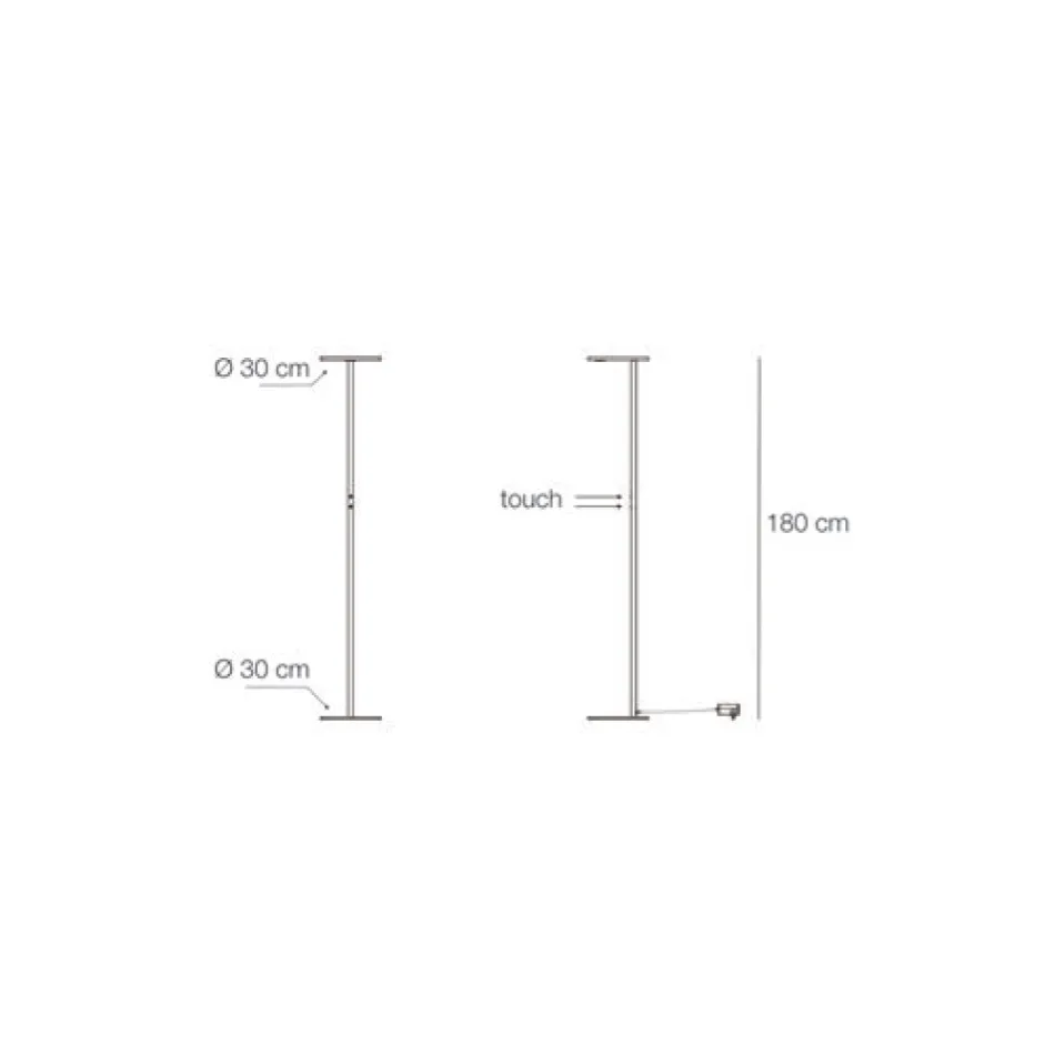 Lampa podłogowa z metalu z różnymi wykończeniami, wyprodukowana we Włoszech - Lumi Viadurini