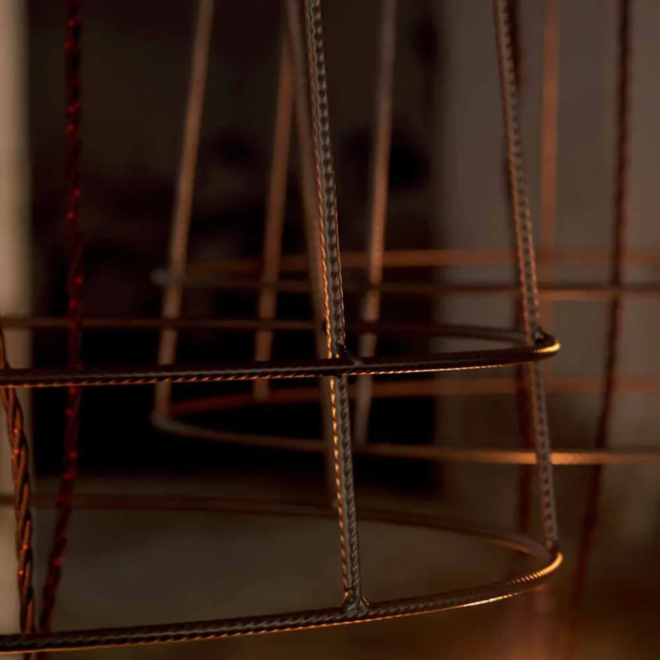 Lampa podłogowa do salonu 3 światła w stylu minimalistycznym białym lub z naturalnego metalu - stylizacja Viadurini