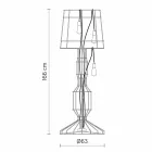 Lampa podłogowa do salonu 3 światła w stylu minimalistycznym białym lub z naturalnego metalu - stylizacja Viadurini