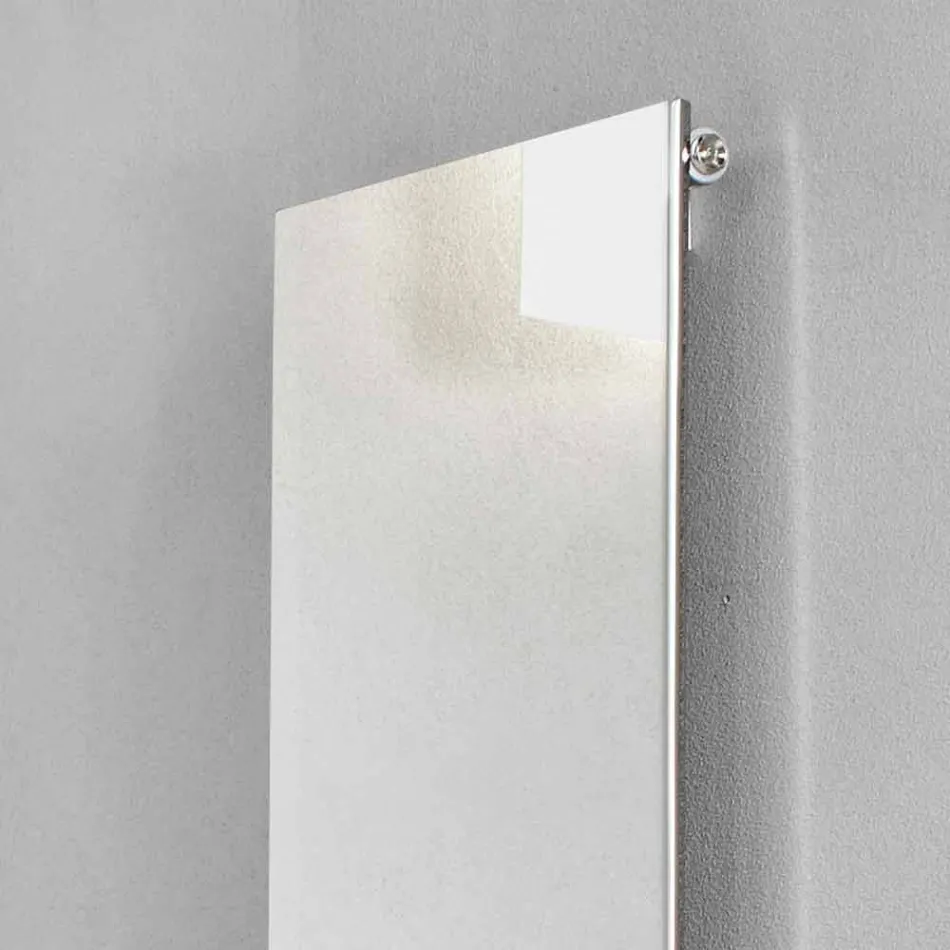 Pionowa elektryczna płyta promiennikowa ze stali nierdzewnej Reflex Design 1000 W - lód Viadurini