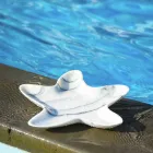 Nowoczesny spodek marmurowy w kształcie rozgwiazdy Made in Italy - Ticcio Viadurini