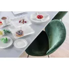 Ulubiony talerz 12 sztuk w białej porcelanie ręcznie zdobiony - Rafiki Viadurini