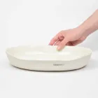 Luksusowy, biały, porcelanowy, owalny talerz do serwowania - Arcimaesta Viadurini