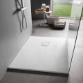 Nowoczesny brodzik 120x90 z wykończeniem Resin White Velvet Effect - Estimo