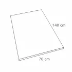 Nowoczesny brodzik 140x70 z wykończeniem White Velvet Effect - Estimo Viadurini