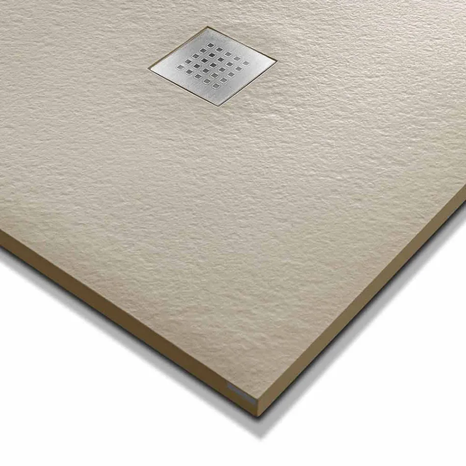 Nowoczesny brodzik 160x70 w wykończeniu z efektem żywicy kamienia - Domio Viadurini