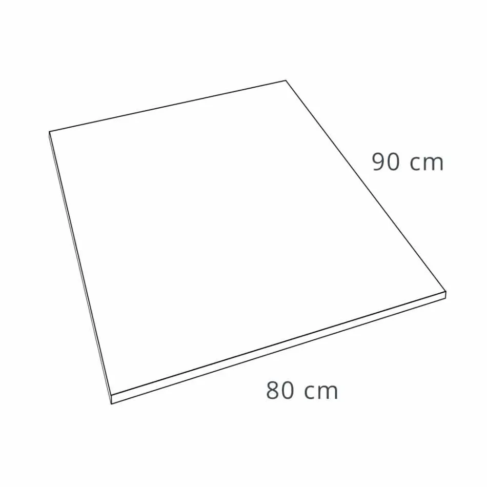Nowoczesny brodzik 90x80 w kamieniu z efektem żywicy i stali - Domio Viadurini