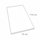 Brodzik prysznicowy z żywicy biały efekt łupka 170x70 Modern Design - Sommo Viadurini