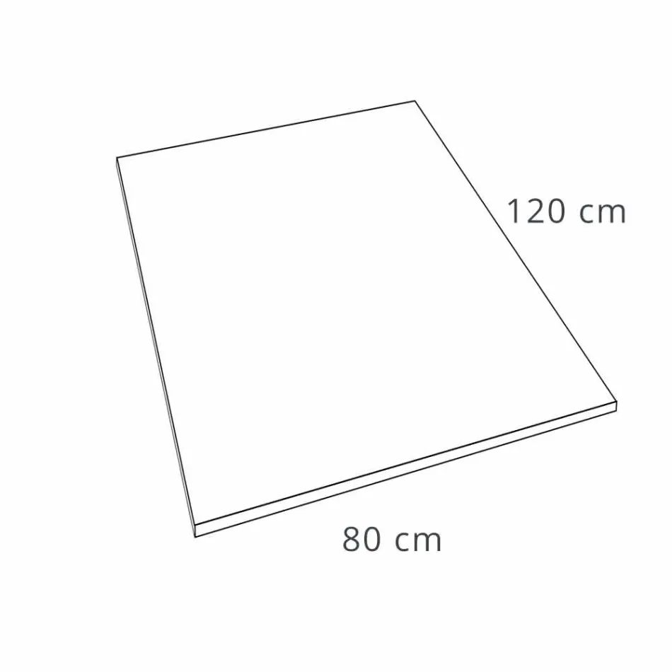 Nowoczesny brodzik 120x80 w kamieniu z efektem żywicy i stali - Domio Viadurini