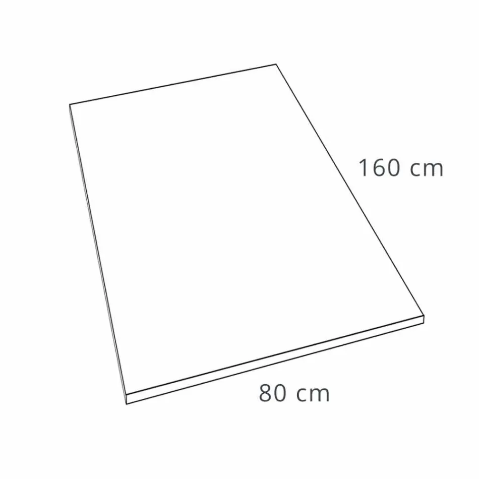 Nowoczesny brodzik 160x80 w wykończeniu z efektem żywicy betonu - Cupio Viadurini