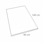 Nowoczesny brodzik w kolorze białej żywicy z efektem łupka 140x90 - Sommo Viadurini