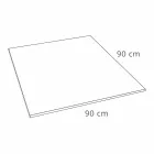 Nowoczesny brodzik kwadratowy 90x90 z efektem białej żywicy łupkowej - Sommo Viadurini