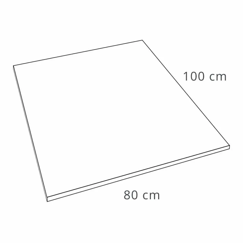 Nowoczesny brodzik prostokątny 100x80 cm z żywicy Velvet Effect - Estimo Viadurini