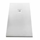 Nowoczesny brodzik prostokątny 160x80 z żywicy imitującej kamień - Domio Viadurini