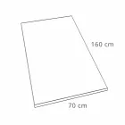 Prostokątny brodzik prysznicowy 160x70 cm w nowoczesnym stylu z żywicy białej - Estimo Viadurini