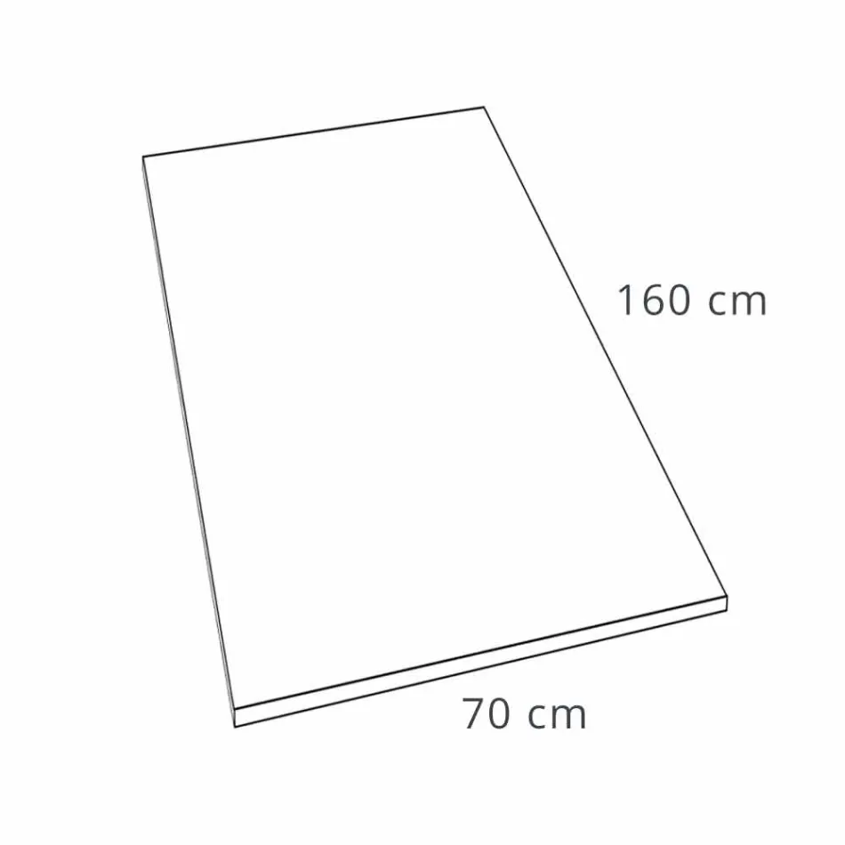 Prostokątny brodzik prysznicowy 160x70 cm w nowoczesnym stylu z żywicy białej - Estimo Viadurini