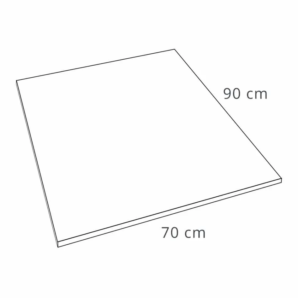 Nowoczesny brodzik prostokątny z efektem żywicy betonu 90x70 cm - Cupio Viadurini
