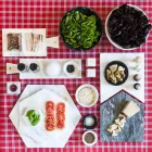 Sześciokątny talerz do serwowania z białego marmuru Carrara lub czarnej marquinia - Ludivine Viadurini