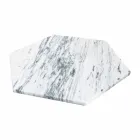 Sześciokątny talerz do serwowania z białego marmuru Carrara lub czarnej marquinia - Ludivine Viadurini