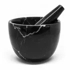 Mała zaprawa z tłuczkiem z białego marmuru z Carrary Made in Italy - Mirel Viadurini