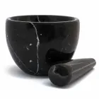 Mała zaprawa z tłuczkiem z białego marmuru z Carrary Made in Italy - Mirel Viadurini