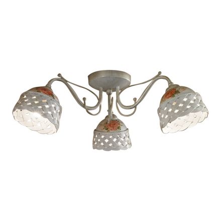 Lampa sufitowa 3 lub 5 świateł ręcznie malowana perforowana ceramika - Werona Viadurini
