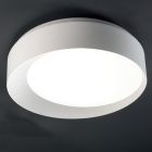 Ściemniana lampa sufitowa LED z czarnego lub pomalowanego na biało metalu - Ascania Viadurini
