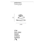 Nowoczesna metalowa lampa sufitowa LED pomalowana na biało - Rivolta Viadurini