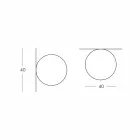 Sufitowa lampa sufitowa Globo (ścienna) wykonana z polietylenu wyprodukowanego we Włoszech Viadurini