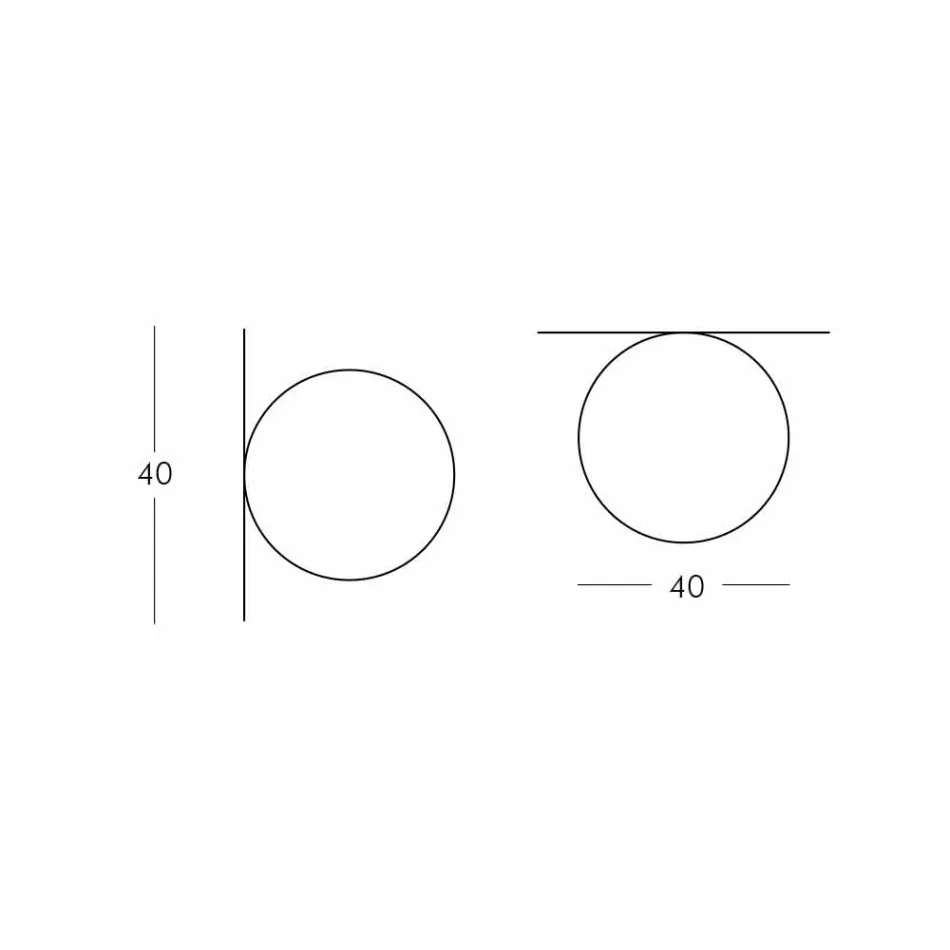 Sufitowa lampa sufitowa Globo (ścienna) wykonana z polietylenu wyprodukowanego we Włoszech Viadurini