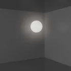 Sufitowa lampa sufitowa Globo (ścienna) wykonana z polietylenu wyprodukowanego we Włoszech Viadurini