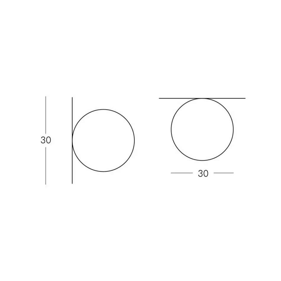 Sufitowa lampa sufitowa Globo (ścienna) wykonana z polietylenu wyprodukowanego we Włoszech Viadurini