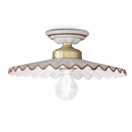 Lampa ceramiczna połyskowa Ferroluce Viadurini